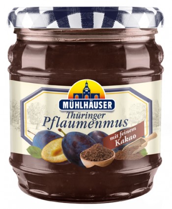 Orig. Thüringer Pflaumenmus (gewürzt) mit Kakao, 450 g